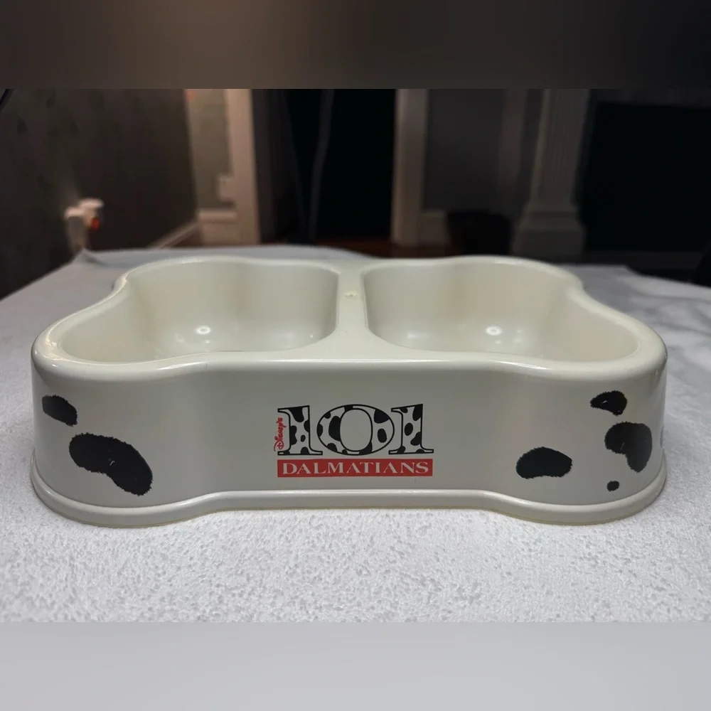 DISNEY 101 Dalmatians Dog Food/Water Bowl